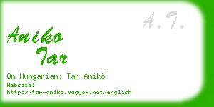 aniko tar business card